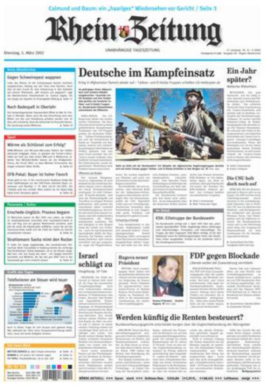 Rhein-Zeitung Kreis Altenkirchen vom Dienstag, 05.03.2002