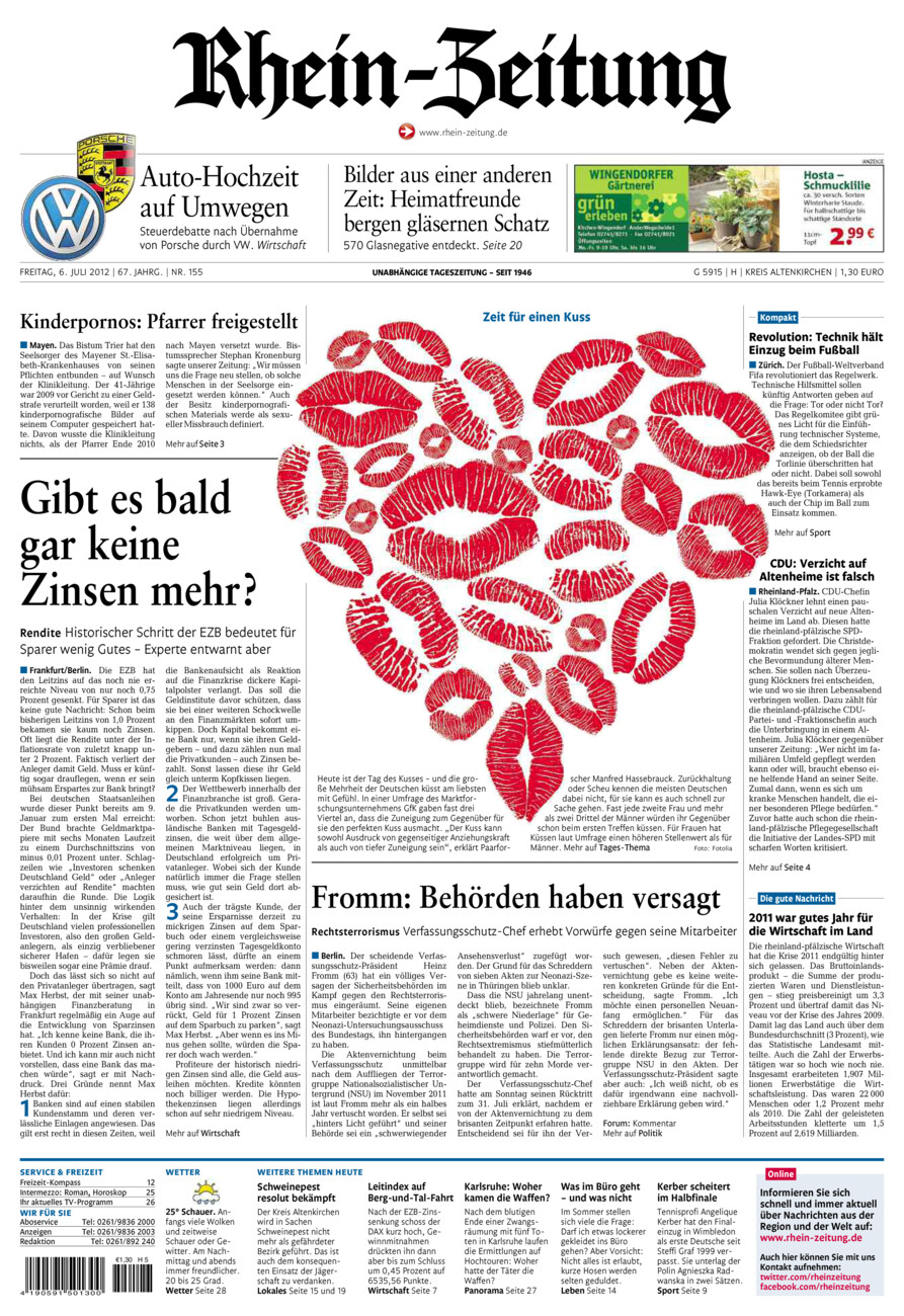 Rhein-Zeitung Kreis Altenkirchen vom Freitag, 06.07.2012