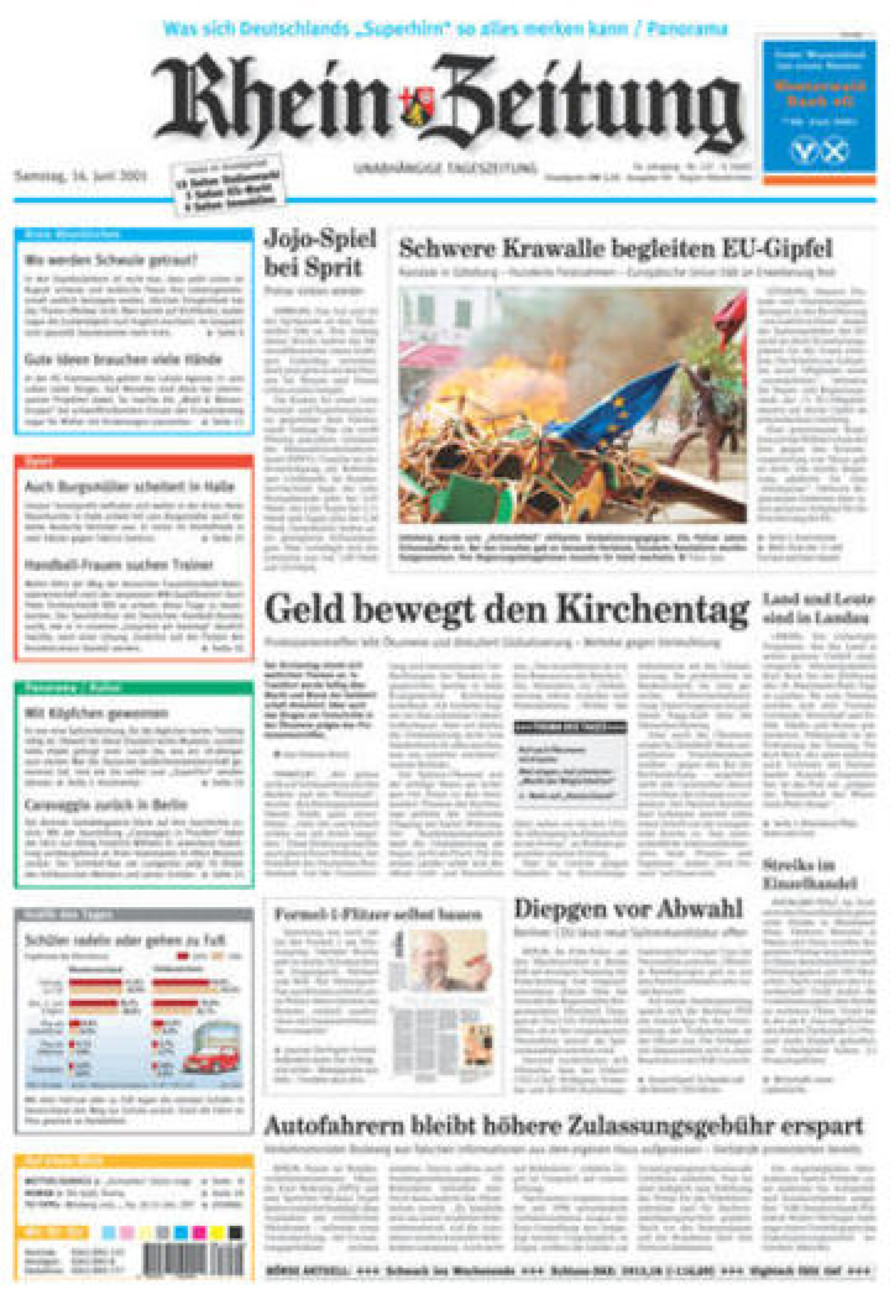 Rhein-Zeitung Kreis Altenkirchen vom Samstag, 16.06.2001