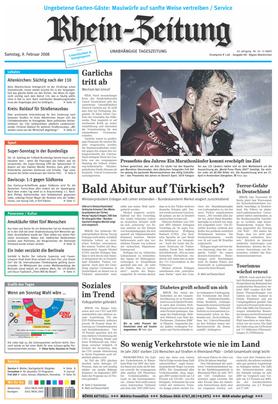 Rhein-Zeitung Kreis Altenkirchen vom Samstag, 09.02.2008