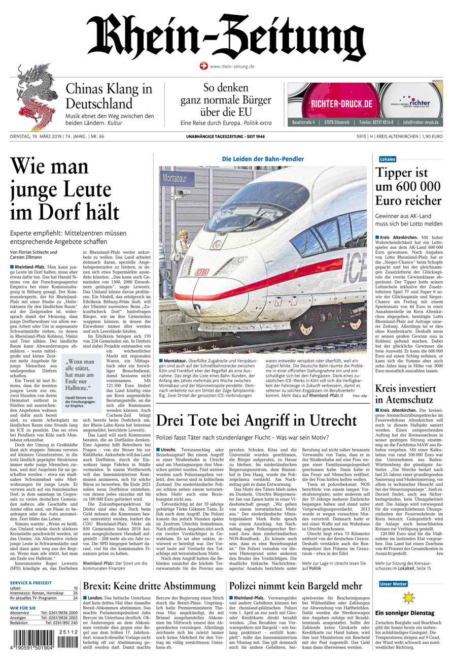 Rhein-Zeitung Kreis Altenkirchen vom Dienstag, 19.03.2019