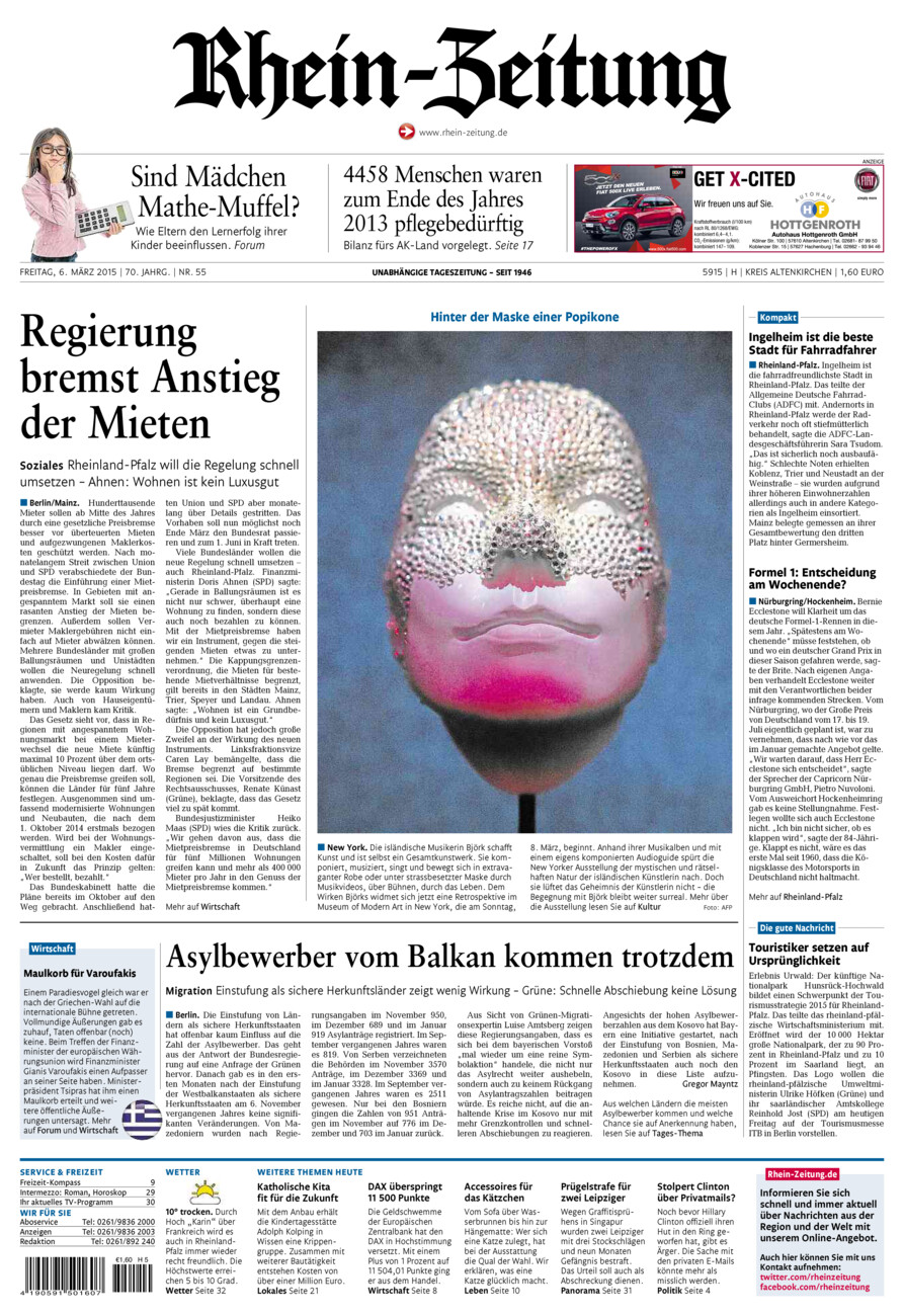 Rhein-Zeitung Kreis Altenkirchen vom Freitag, 06.03.2015