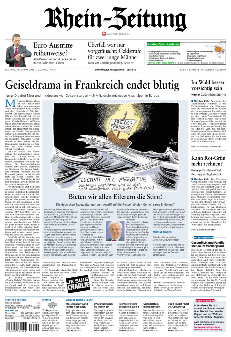 Rhein-Zeitung Kreis Altenkirchen vom Samstag, 10.01.2015