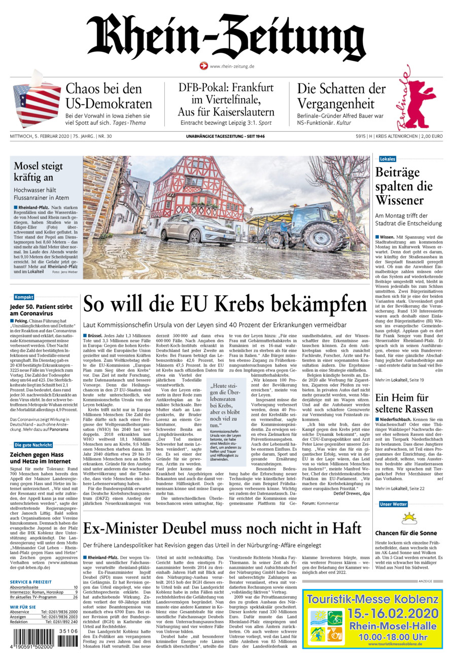 Rhein-Zeitung Kreis Altenkirchen vom Mittwoch, 05.02.2020