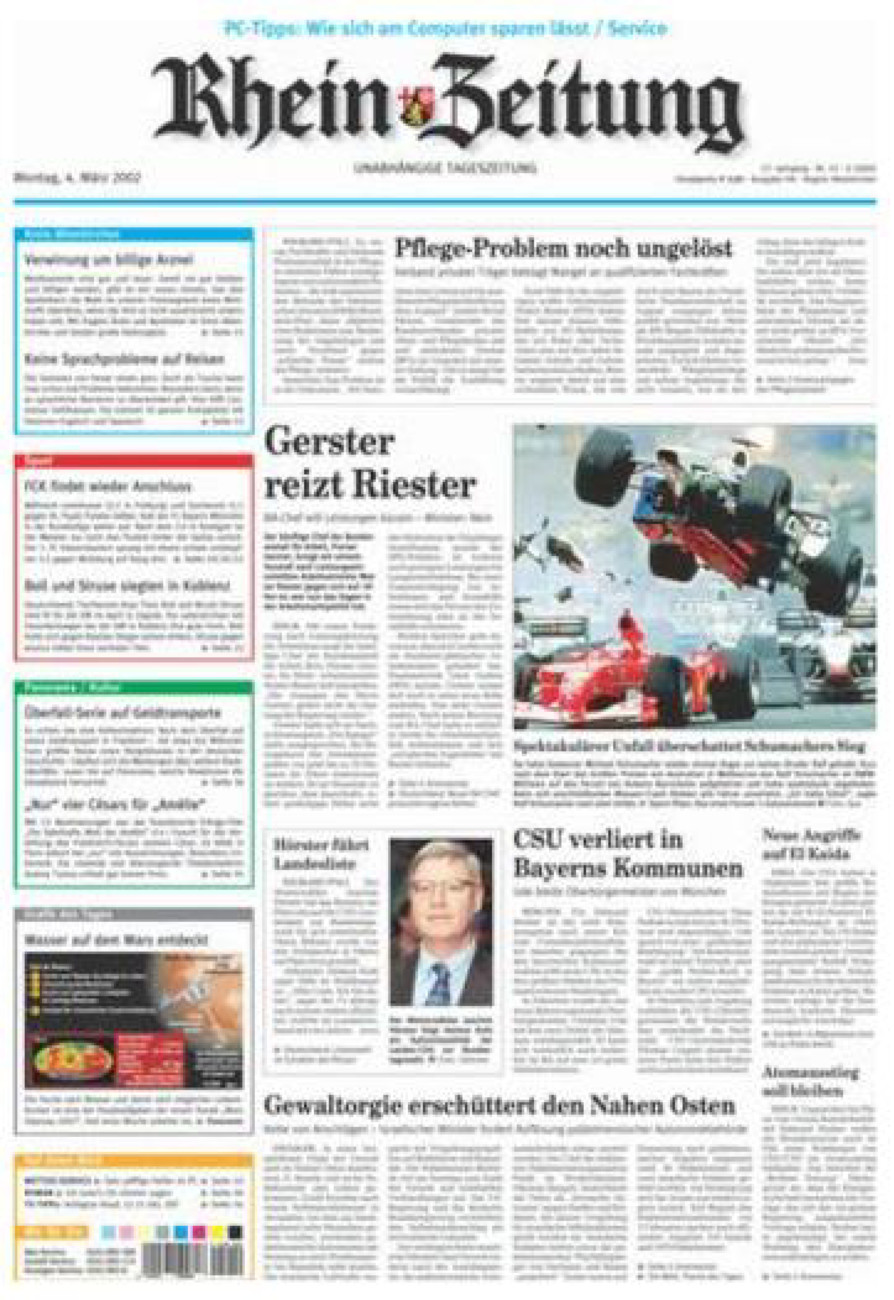 Rhein-Zeitung Kreis Altenkirchen vom Montag, 04.03.2002