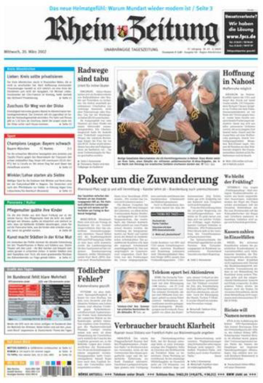 Rhein-Zeitung Kreis Altenkirchen vom Mittwoch, 20.03.2002