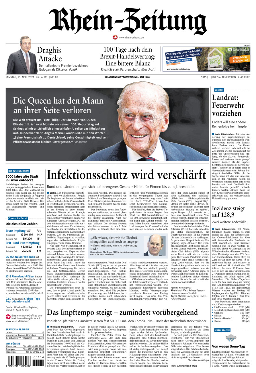 Rhein-Zeitung Kreis Altenkirchen vom Samstag, 10.04.2021