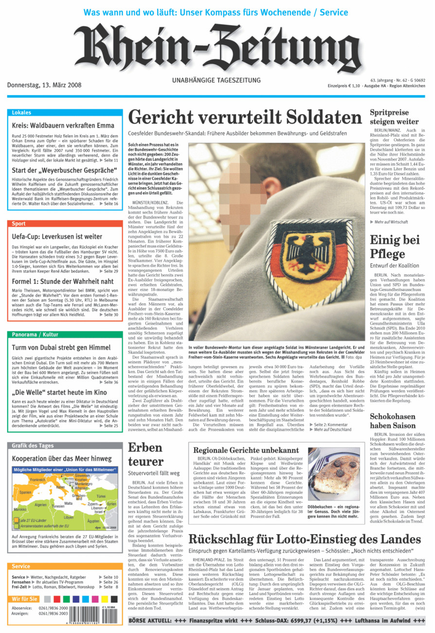 Rhein-Zeitung Kreis Altenkirchen vom Donnerstag, 13.03.2008