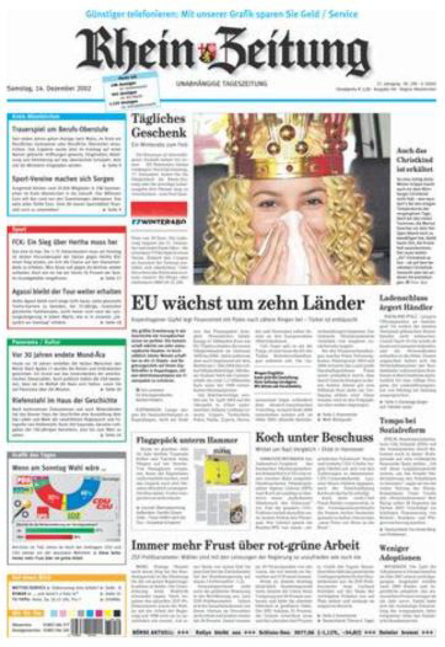 Rhein-Zeitung Kreis Altenkirchen vom Samstag, 14.12.2002