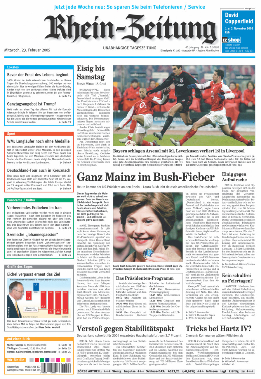 Rhein-Zeitung Kreis Altenkirchen vom Mittwoch, 23.02.2005
