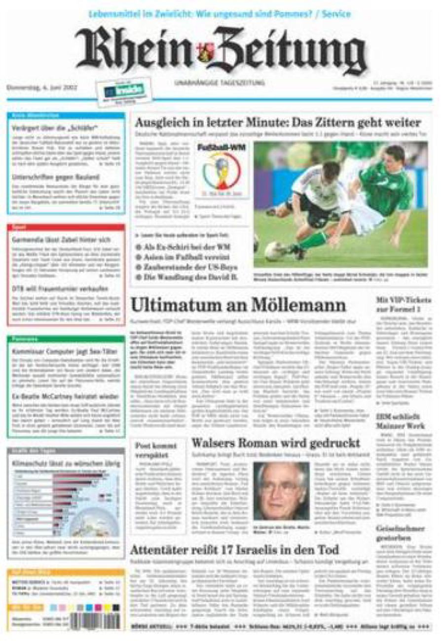 Rhein-Zeitung Kreis Altenkirchen vom Donnerstag, 06.06.2002