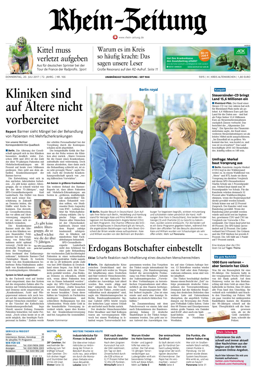 Rhein-Zeitung Kreis Altenkirchen vom Donnerstag, 20.07.2017