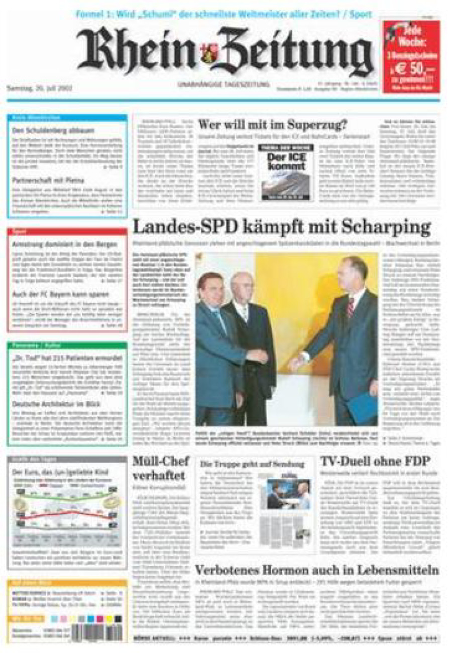 Rhein-Zeitung Kreis Altenkirchen vom Samstag, 20.07.2002