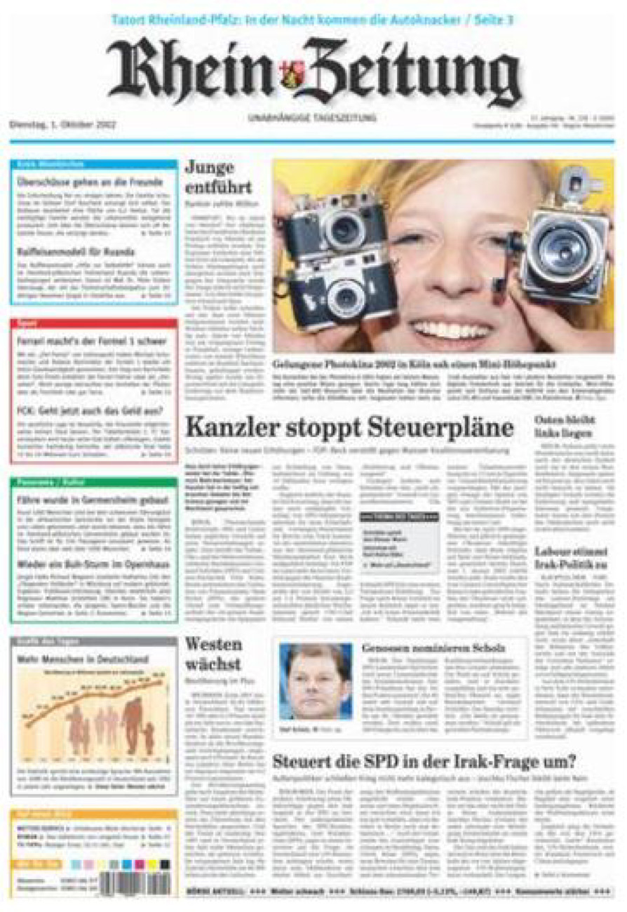 Rhein-Zeitung Kreis Altenkirchen vom Dienstag, 01.10.2002
