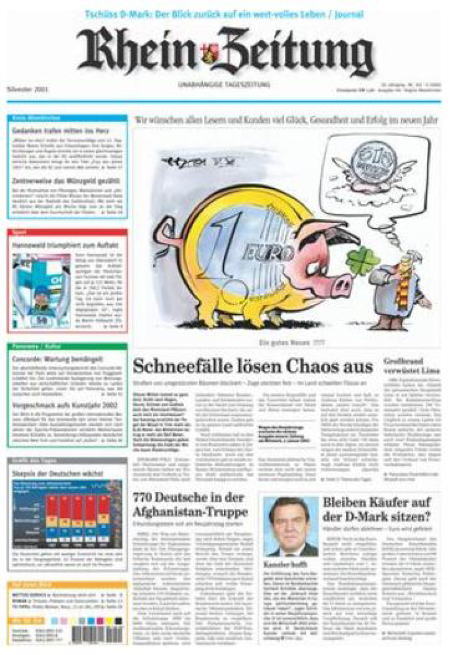 Rhein-Zeitung Kreis Altenkirchen vom Montag, 31.12.2001