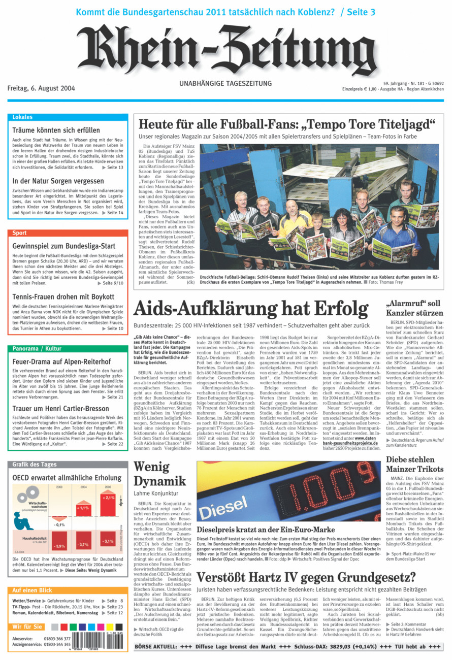 Rhein-Zeitung Kreis Altenkirchen vom Freitag, 06.08.2004