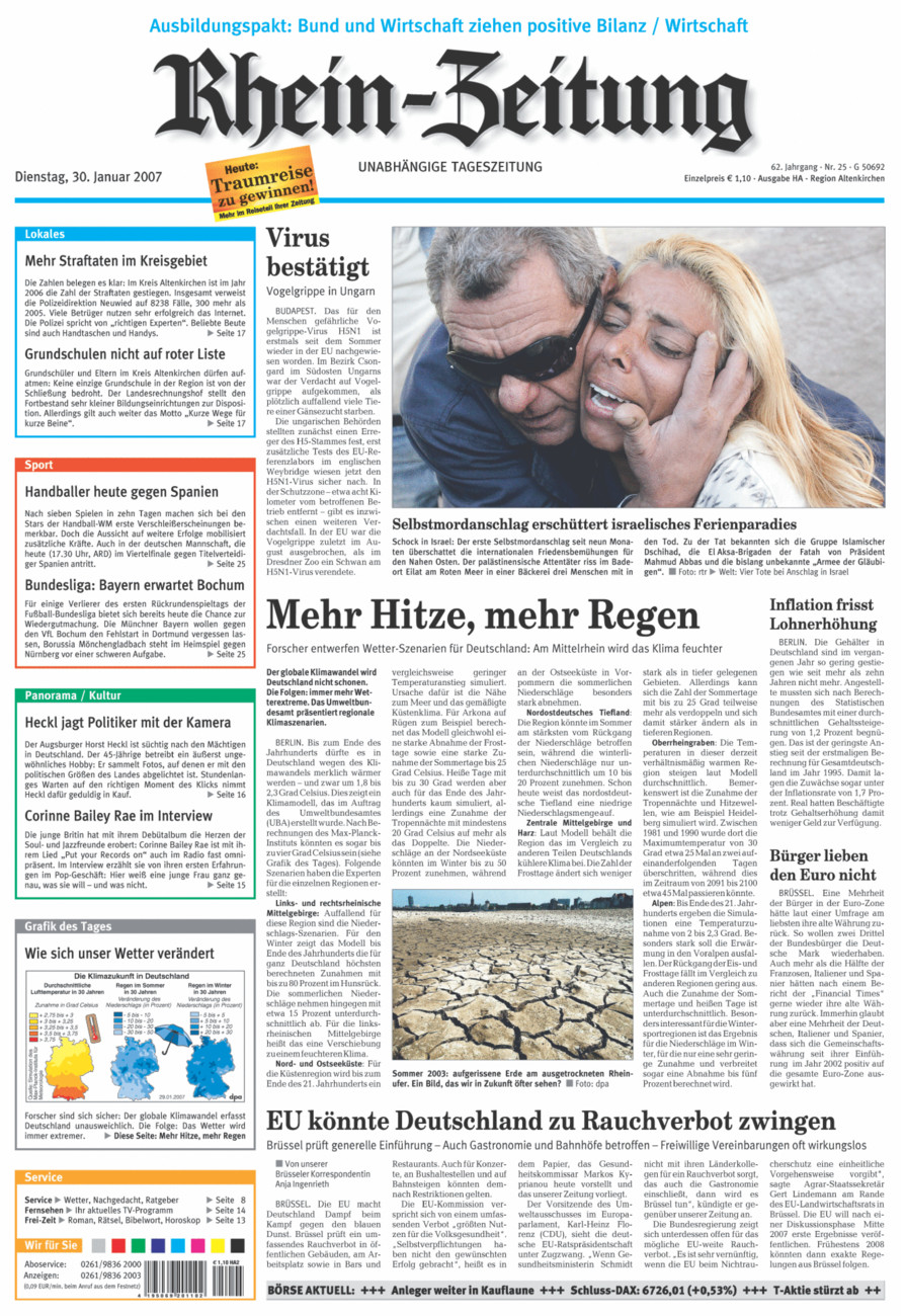 Rhein-Zeitung Kreis Altenkirchen vom Dienstag, 30.01.2007