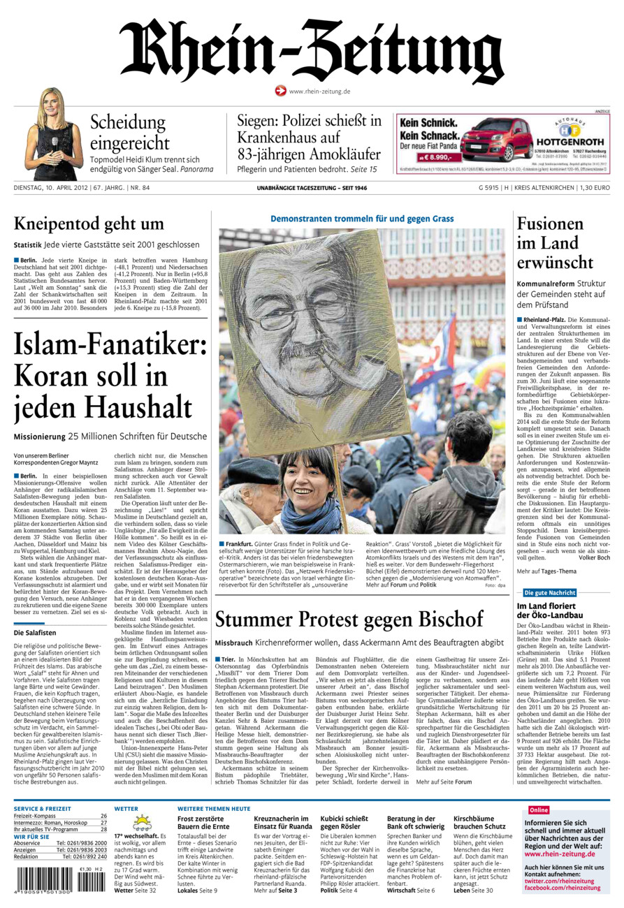 Rhein-Zeitung Kreis Altenkirchen vom Dienstag, 10.04.2012