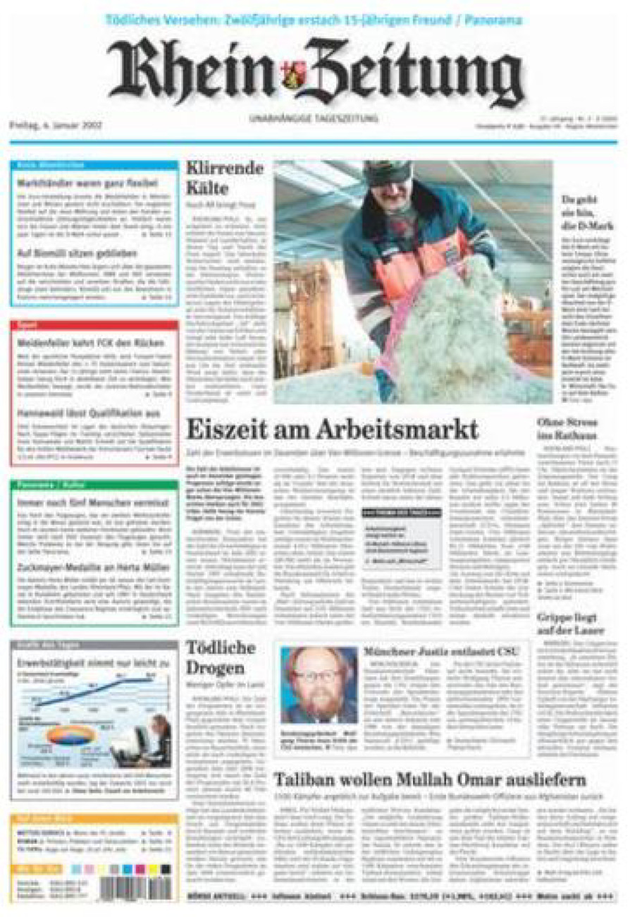 Rhein-Zeitung Kreis Altenkirchen vom Freitag, 04.01.2002