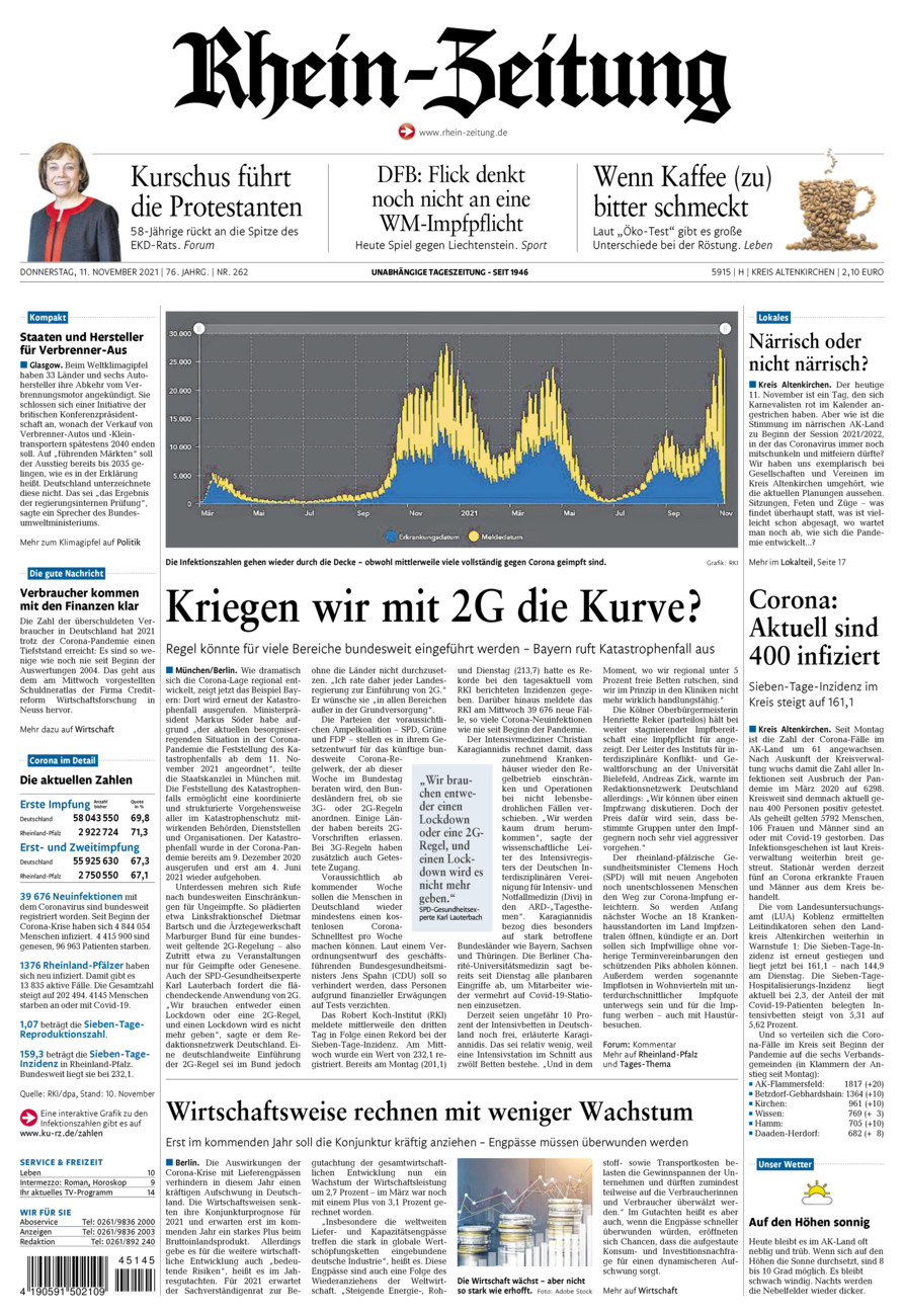 Rhein-Zeitung Kreis Altenkirchen vom Donnerstag, 11.11.2021
