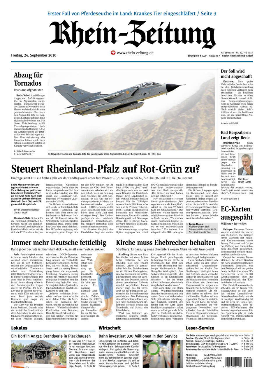 Rhein-Zeitung Kreis Altenkirchen vom Freitag, 24.09.2010