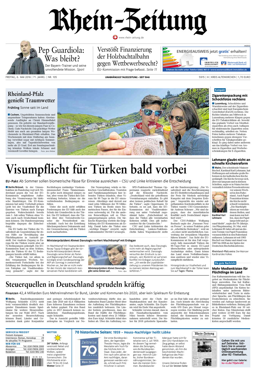 Rhein-Zeitung Kreis Altenkirchen vom Freitag, 06.05.2016