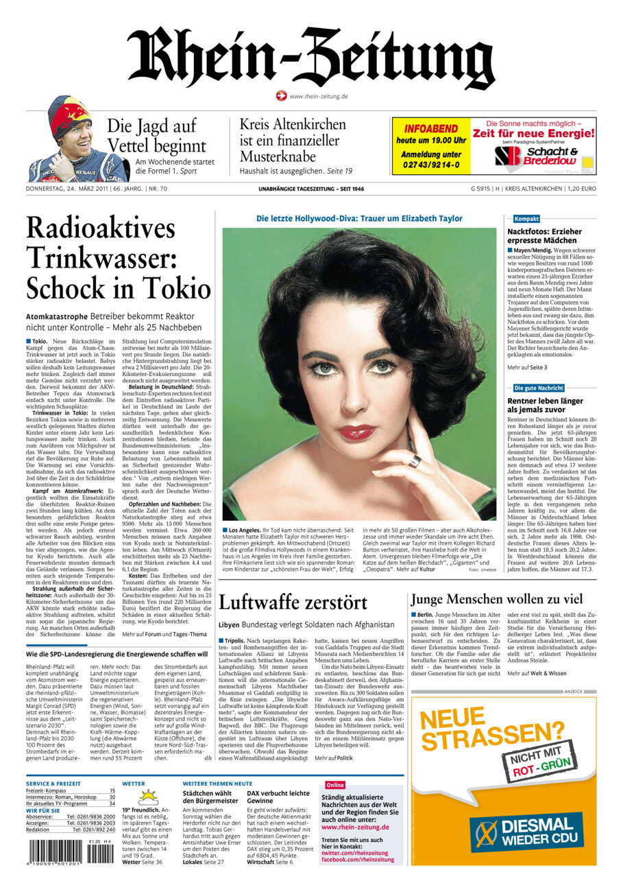 Rhein-Zeitung Kreis Altenkirchen vom Donnerstag, 24.03.2011