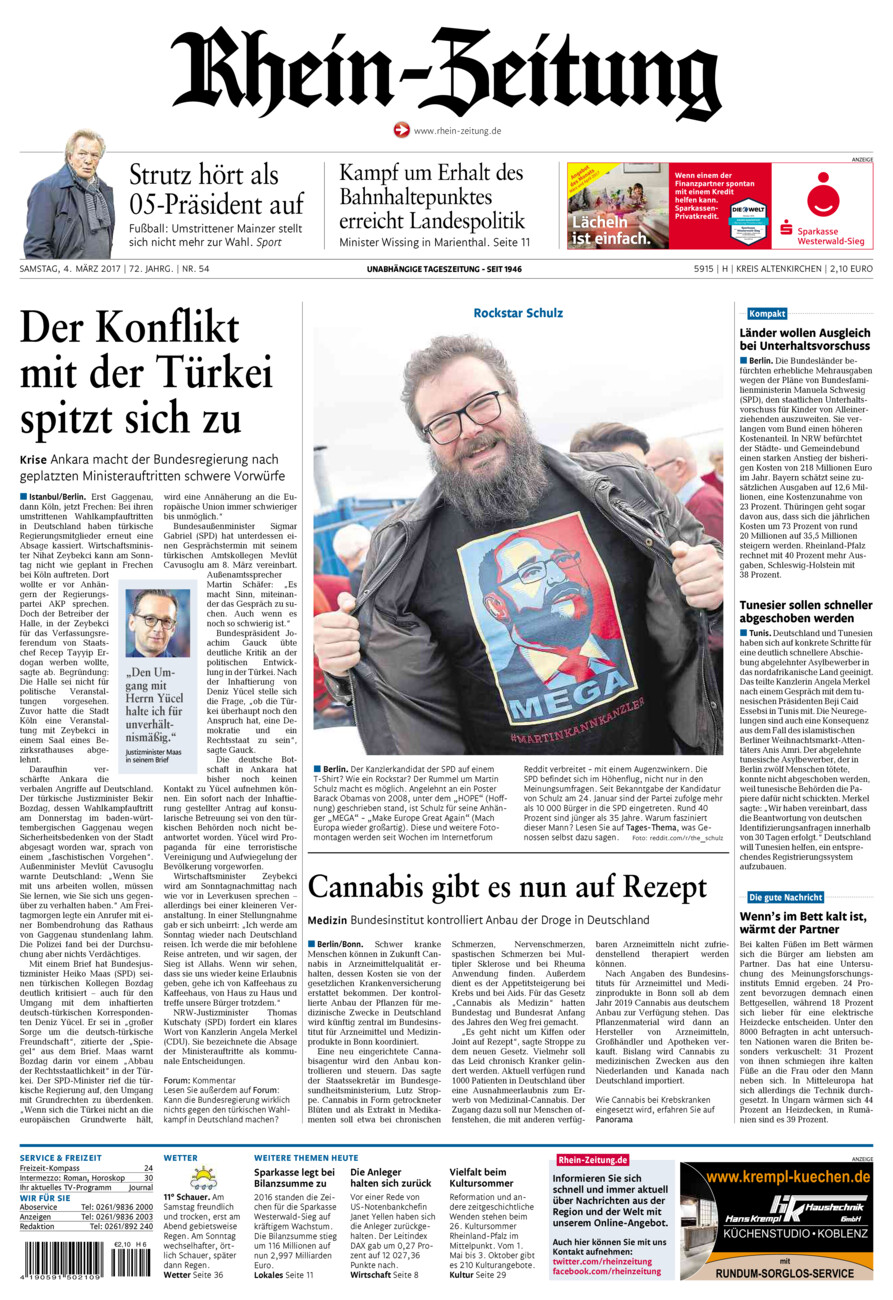 Rhein-Zeitung Kreis Altenkirchen vom Samstag, 04.03.2017