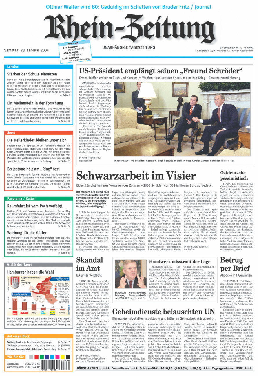 Rhein-Zeitung Kreis Altenkirchen vom Samstag, 28.02.2004