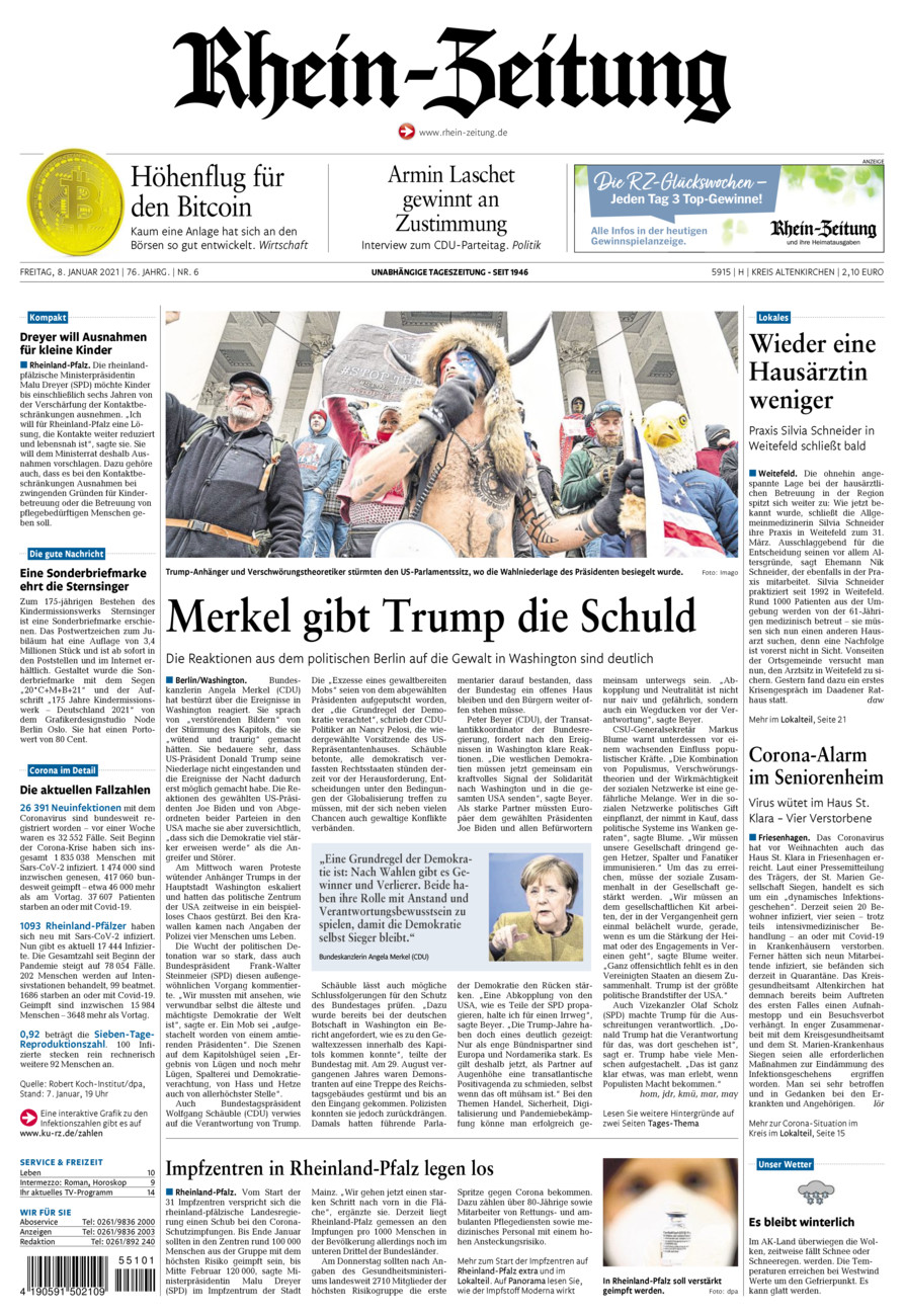 Rhein-Zeitung Kreis Altenkirchen vom Freitag, 08.01.2021