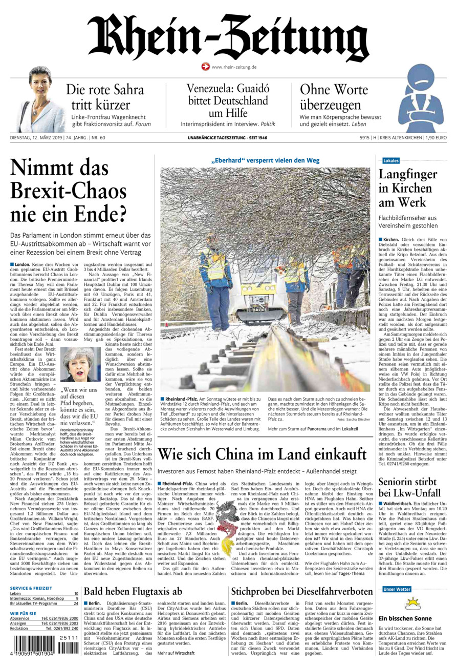 Rhein-Zeitung Kreis Altenkirchen vom Dienstag, 12.03.2019