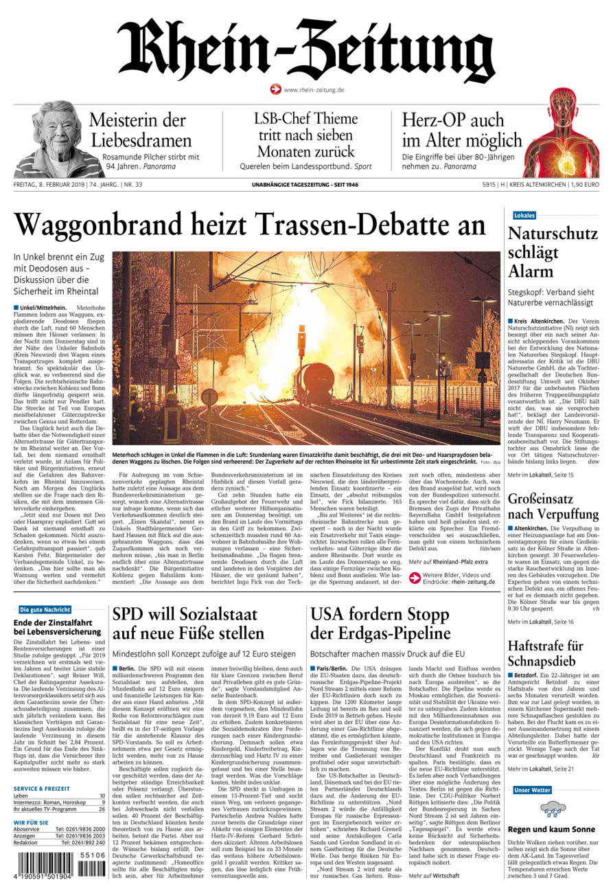 Rhein-Zeitung Kreis Altenkirchen vom Freitag, 08.02.2019