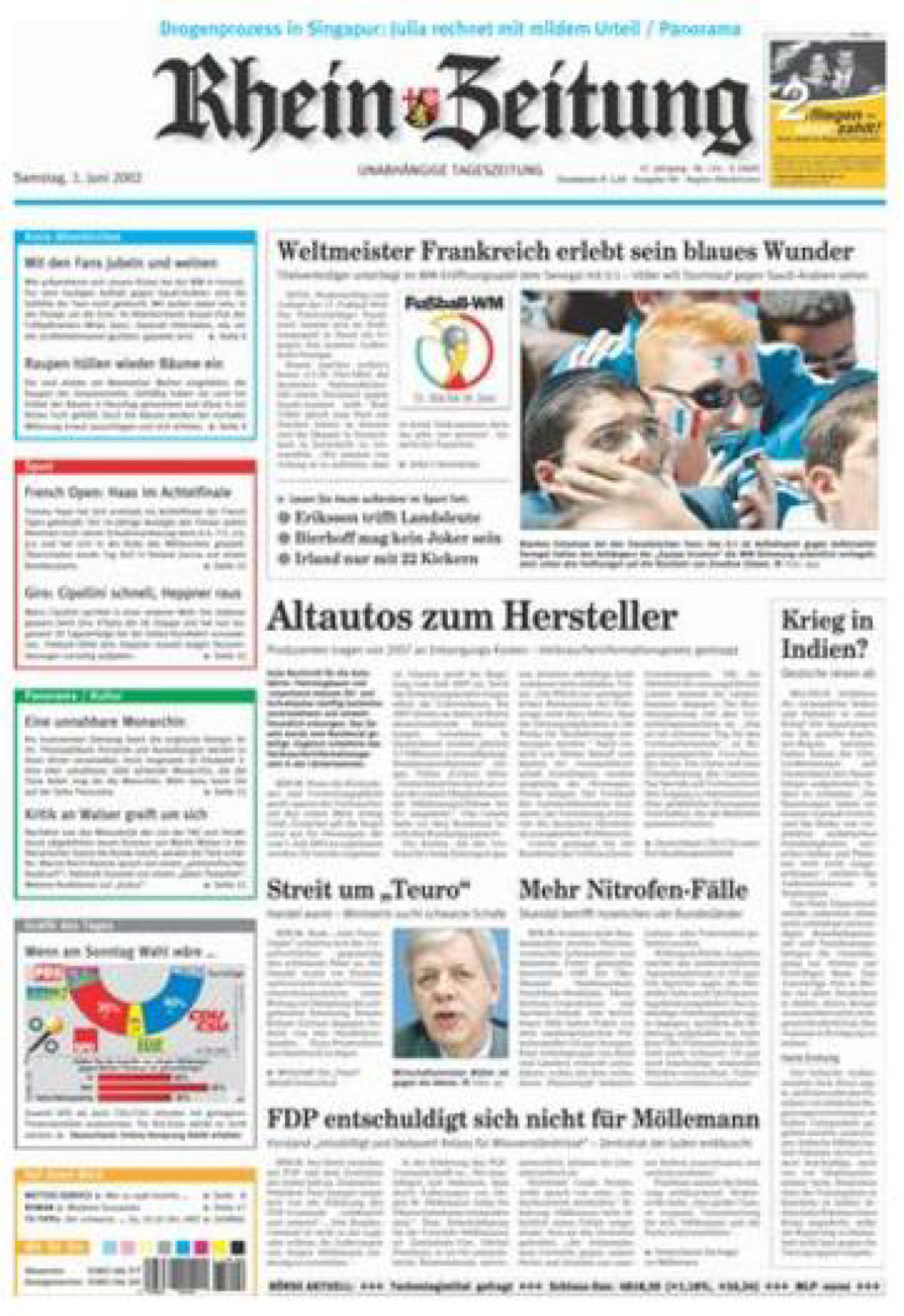 Rhein-Zeitung Kreis Altenkirchen vom Samstag, 01.06.2002