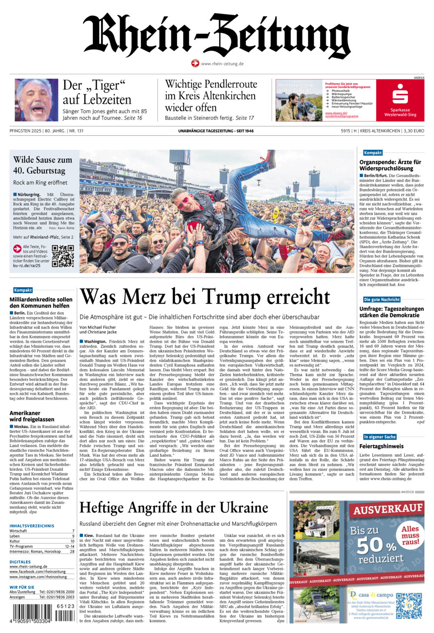 Rhein-Zeitung Kreis Altenkirchen vom Samstag, 07.06.2025