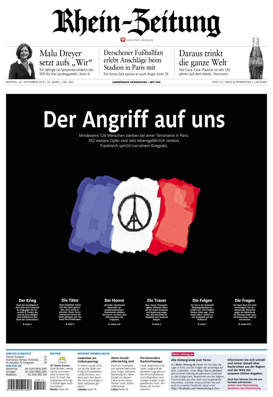 Rhein-Zeitung Kreis Altenkirchen vom Montag, 16.11.2015