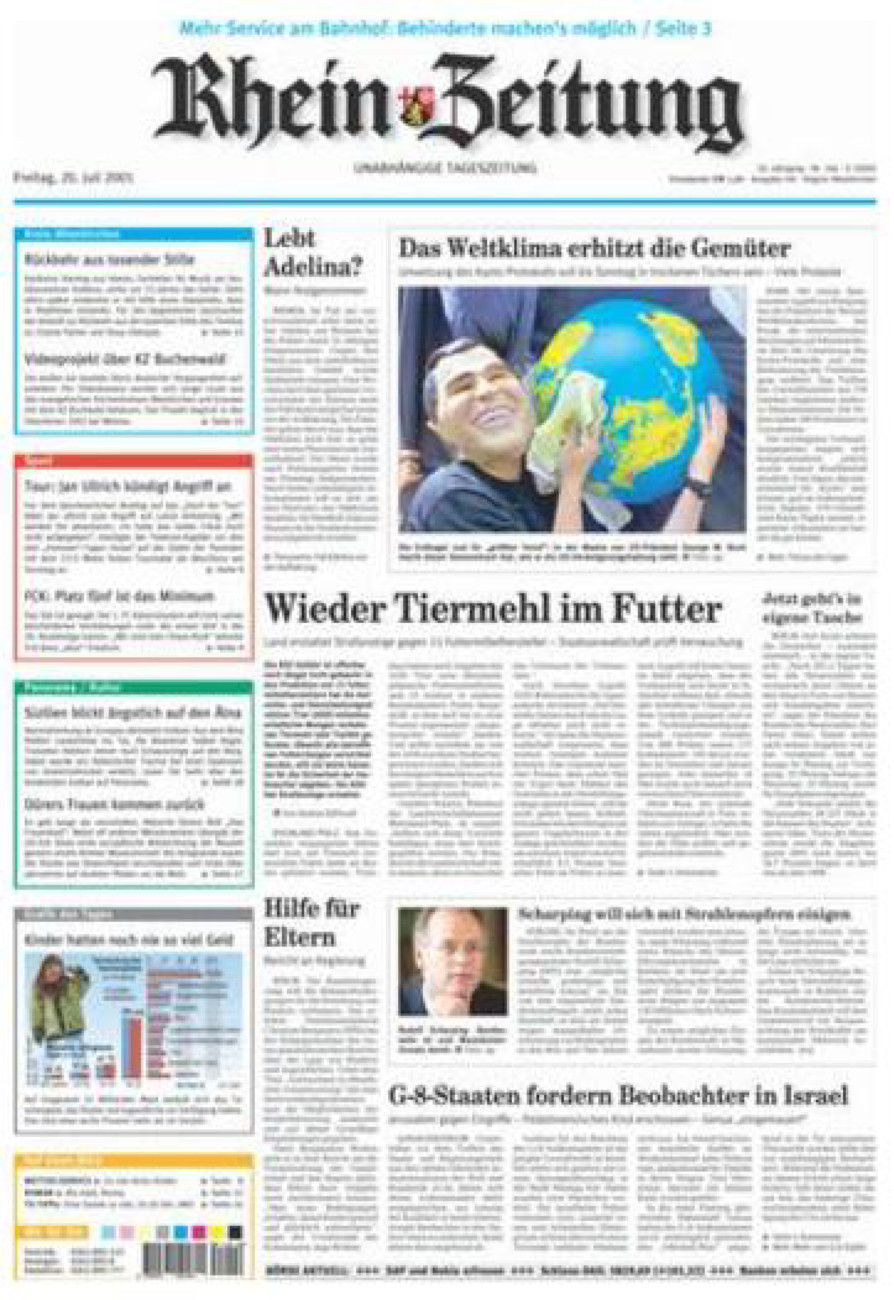 Rhein-Zeitung Kreis Altenkirchen vom Freitag, 20.07.2001