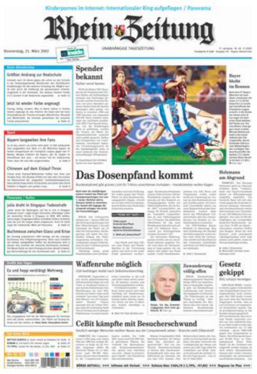 Rhein-Zeitung Kreis Altenkirchen vom Donnerstag, 21.03.2002