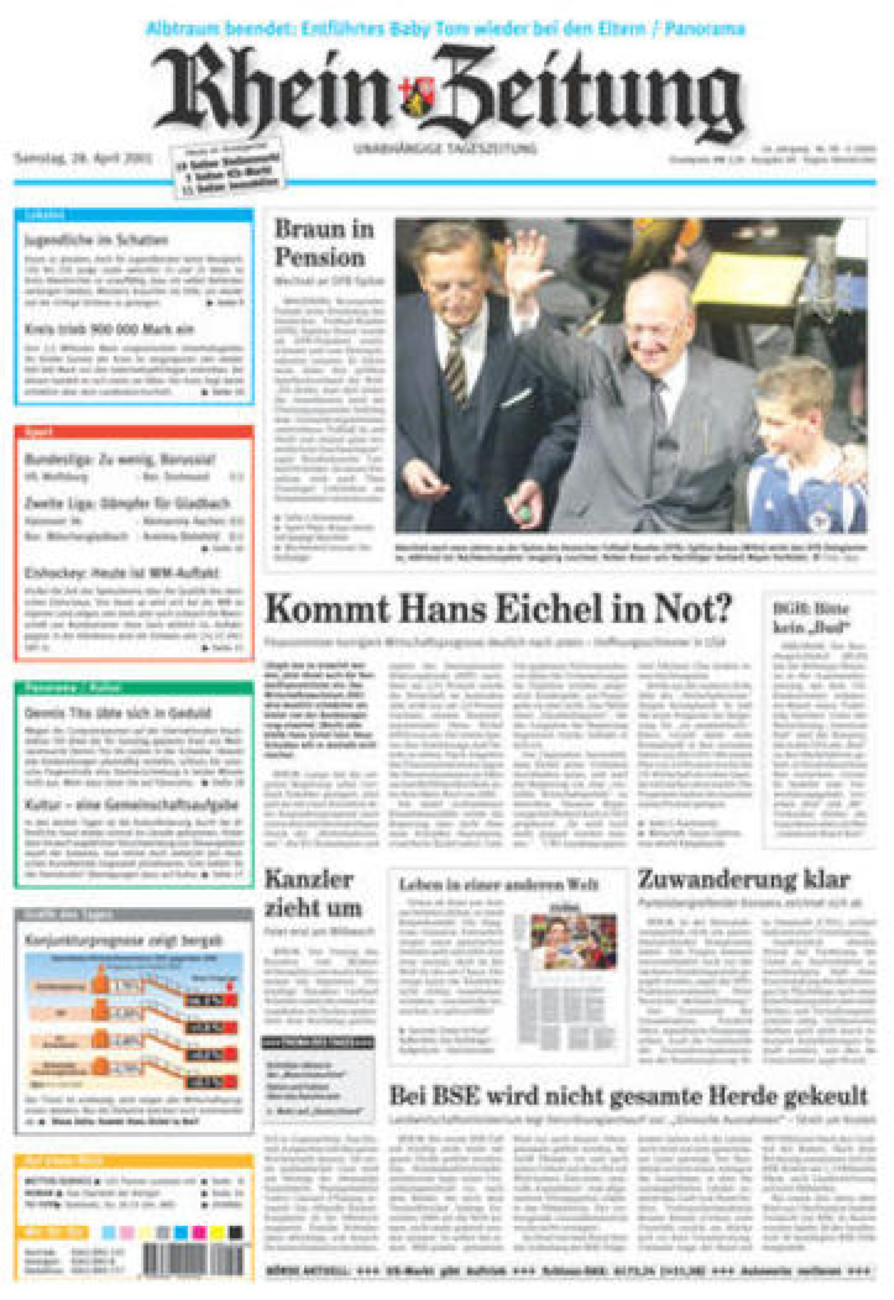 Rhein-Zeitung Kreis Altenkirchen vom Samstag, 28.04.2001