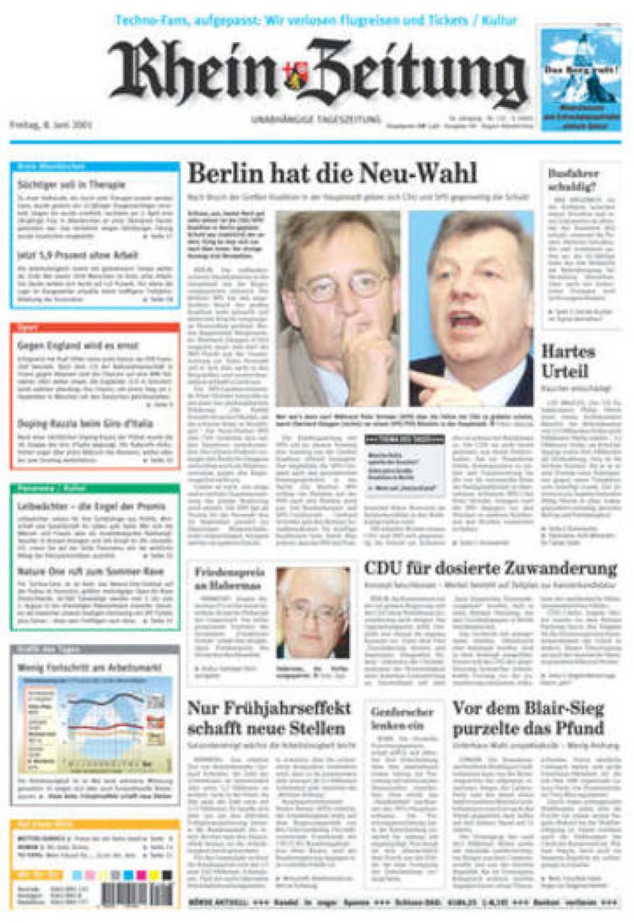 Rhein-Zeitung Kreis Altenkirchen vom Freitag, 08.06.2001