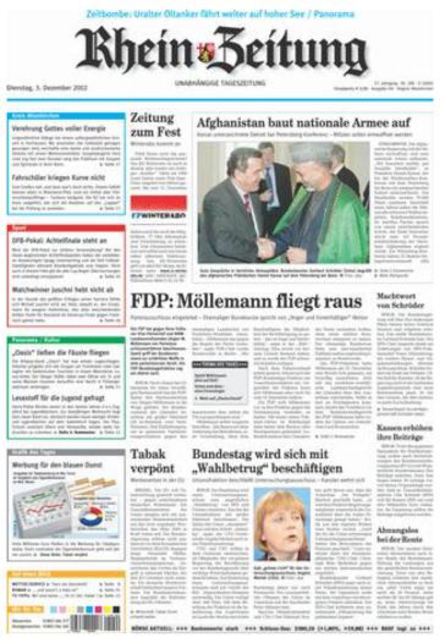 Rhein-Zeitung Kreis Altenkirchen vom Dienstag, 03.12.2002