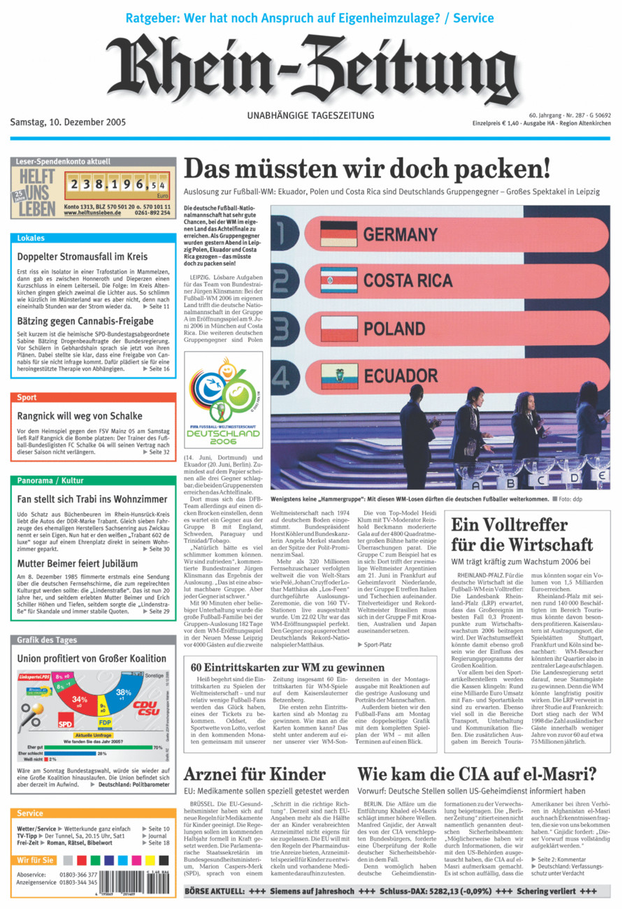 Rhein-Zeitung Kreis Altenkirchen vom Samstag, 10.12.2005