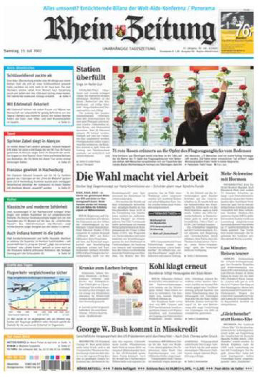 Rhein-Zeitung Kreis Altenkirchen vom Samstag, 13.07.2002