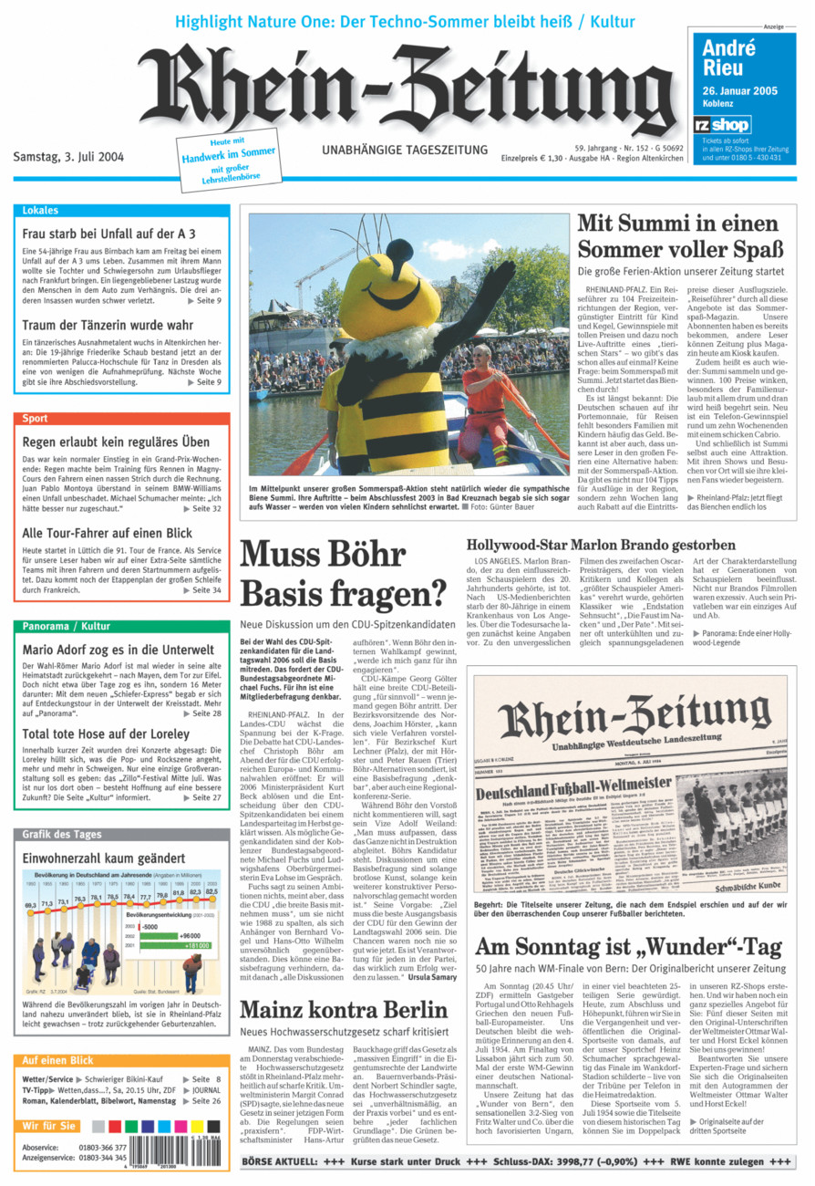 Rhein-Zeitung Kreis Altenkirchen vom Samstag, 03.07.2004
