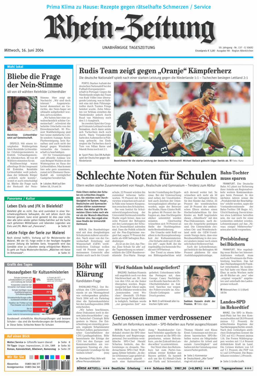 Rhein-Zeitung Kreis Altenkirchen vom Mittwoch, 16.06.2004