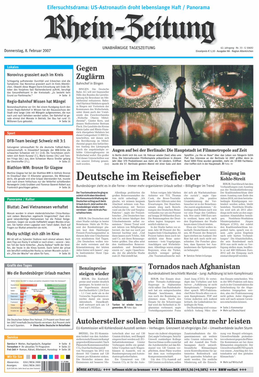 Rhein-Zeitung Kreis Altenkirchen vom Donnerstag, 08.02.2007