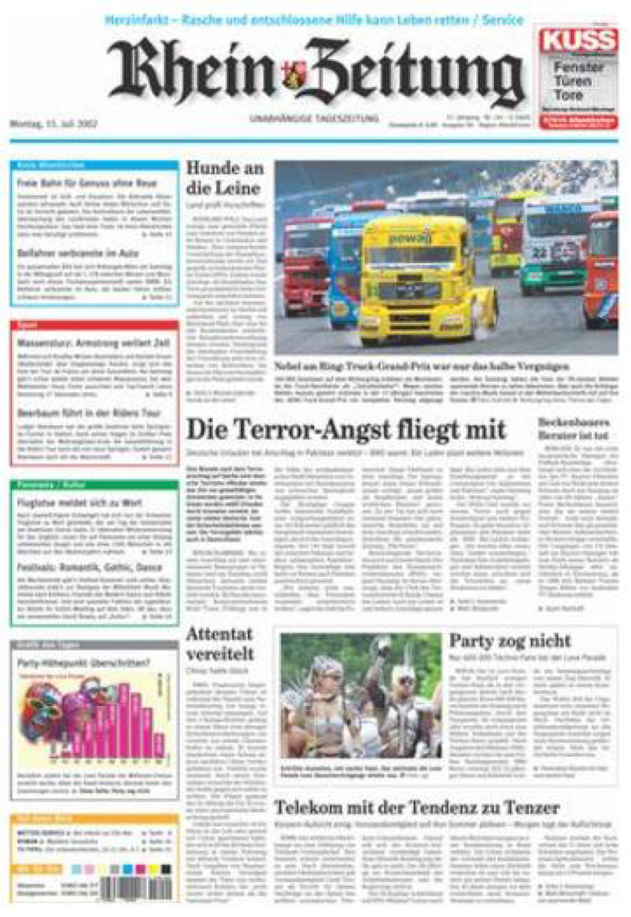 Rhein-Zeitung Kreis Altenkirchen vom Montag, 15.07.2002