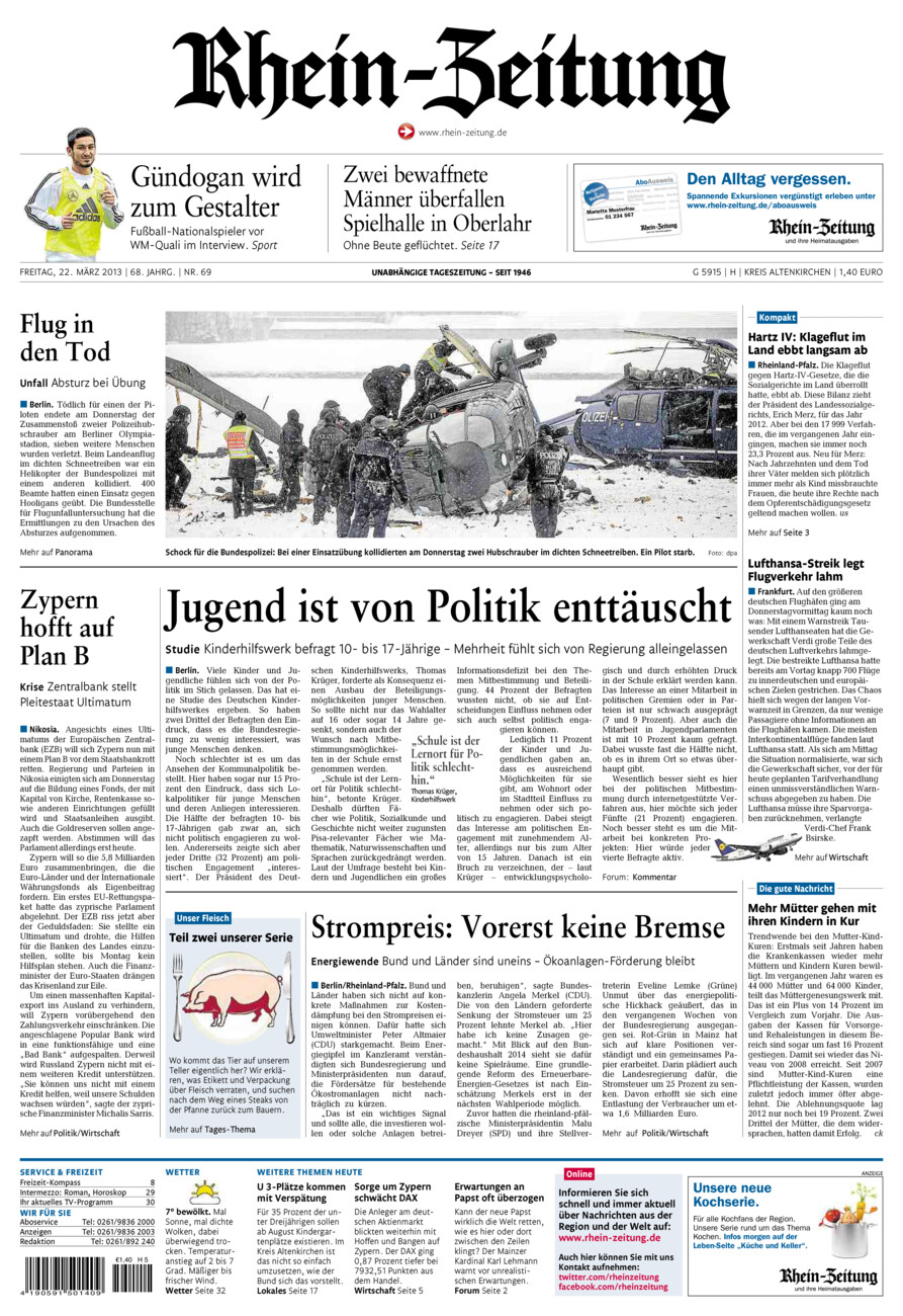 Rhein-Zeitung Kreis Altenkirchen vom Freitag, 22.03.2013