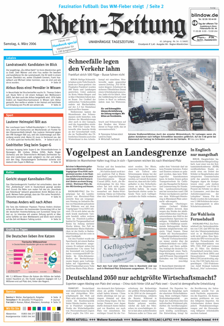Rhein-Zeitung Kreis Altenkirchen vom Samstag, 04.03.2006
