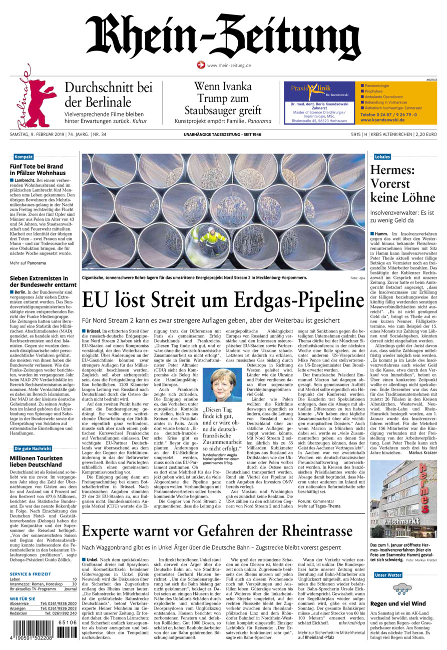 Rhein-Zeitung Kreis Altenkirchen vom Samstag, 09.02.2019