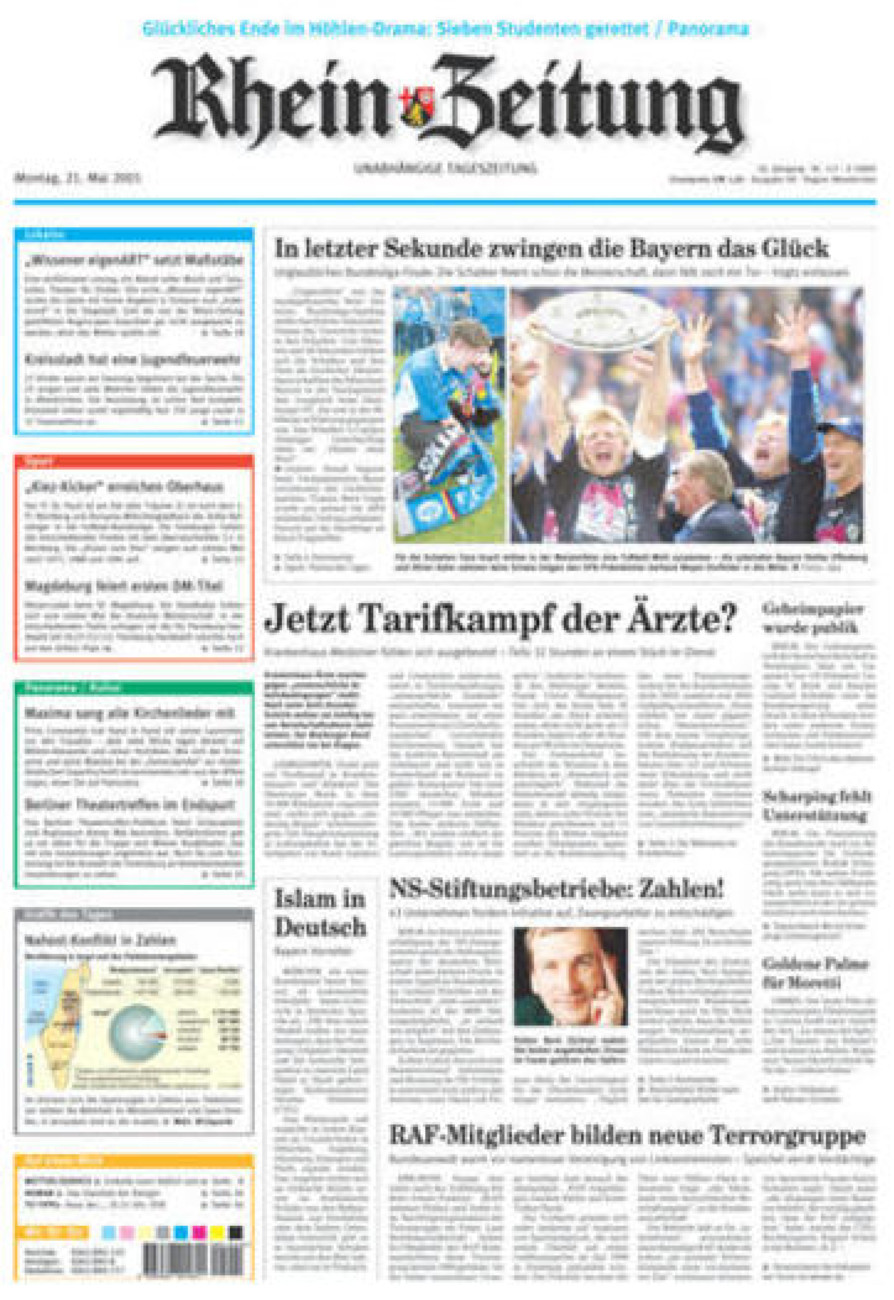 Rhein-Zeitung Kreis Altenkirchen vom Montag, 21.05.2001